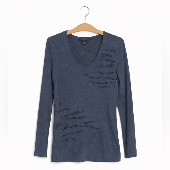 Calvin Klein Jeans Tops - Calvin Klein Women's size small long-sleeved blue scoop neck shirt.